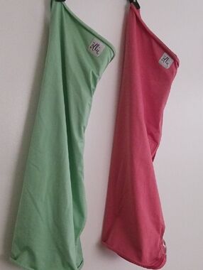 The Ollie Baby Swaddles in Mint Green & Red